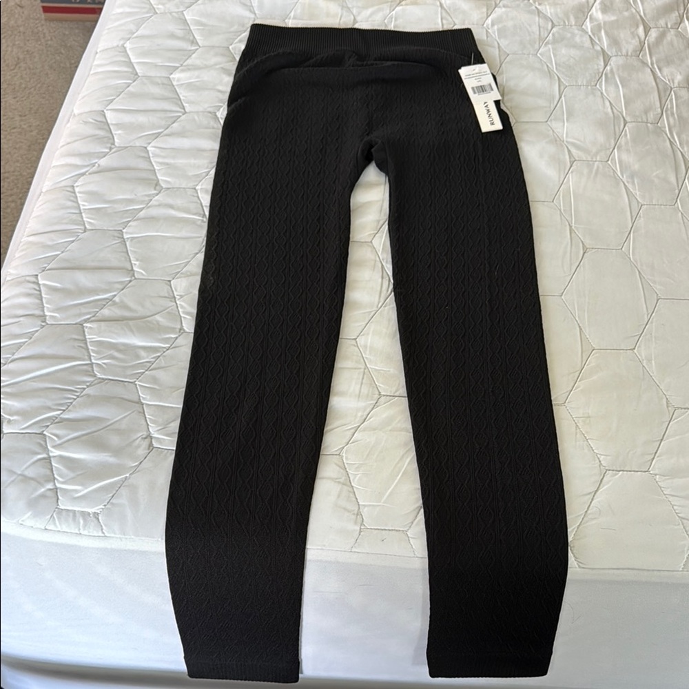Black Textured Leggings